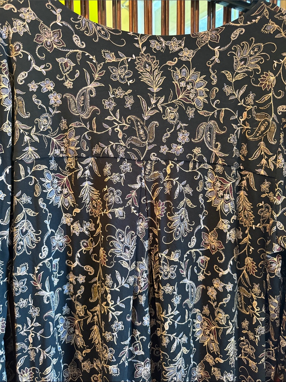 NWT J. Jill Long Sleeve Floral Swing Dress in Black and Cream - Picture 4 of 4